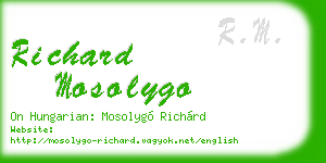 richard mosolygo business card